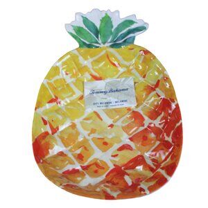 Tommy Bahama Pineapple Melamine Appetizer Tray Platter Dish Plate Small 11" NWT